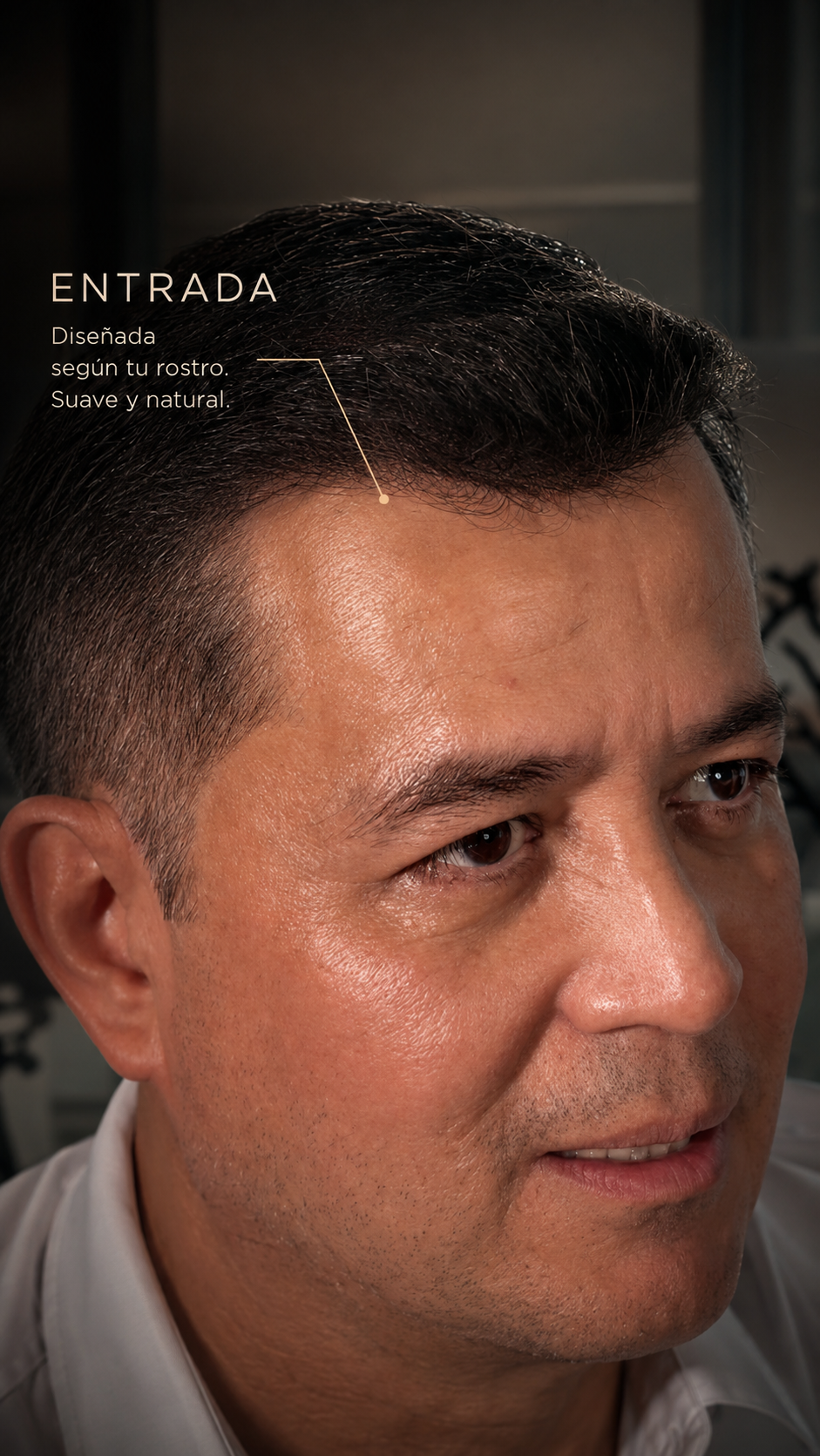 Entradas diseñadas según el rostro, suaves y naturales